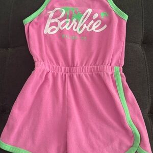 Barbie Pink Romper with Lime Green Trim